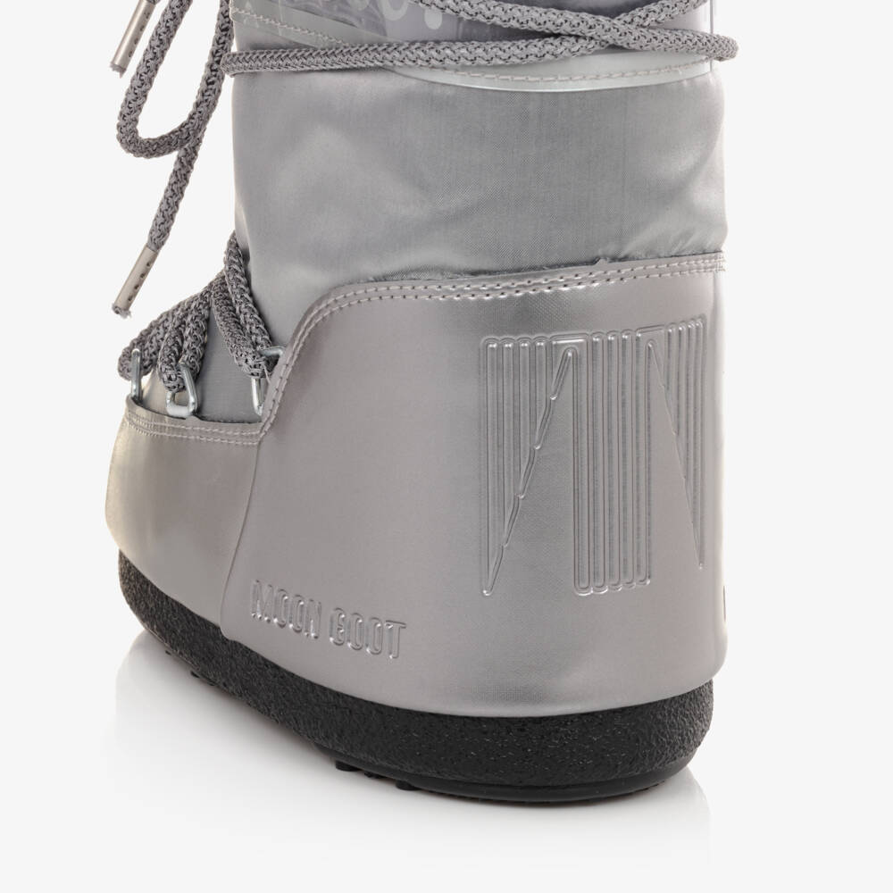 Moon Boot-Teen Silver Satin Snow Boots | Childrensalon Outlet