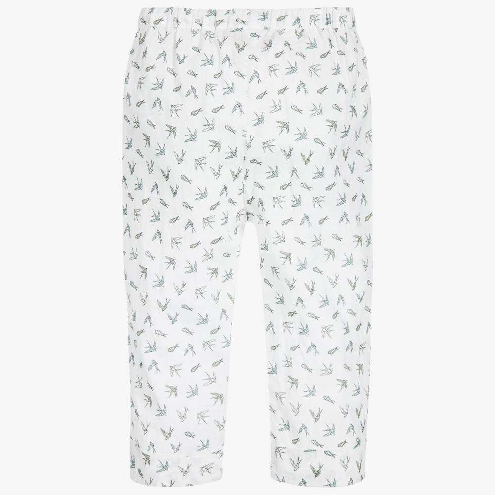 Moon et Miel-Baby Girls Bird Print Trousers | Childrensalon Outlet