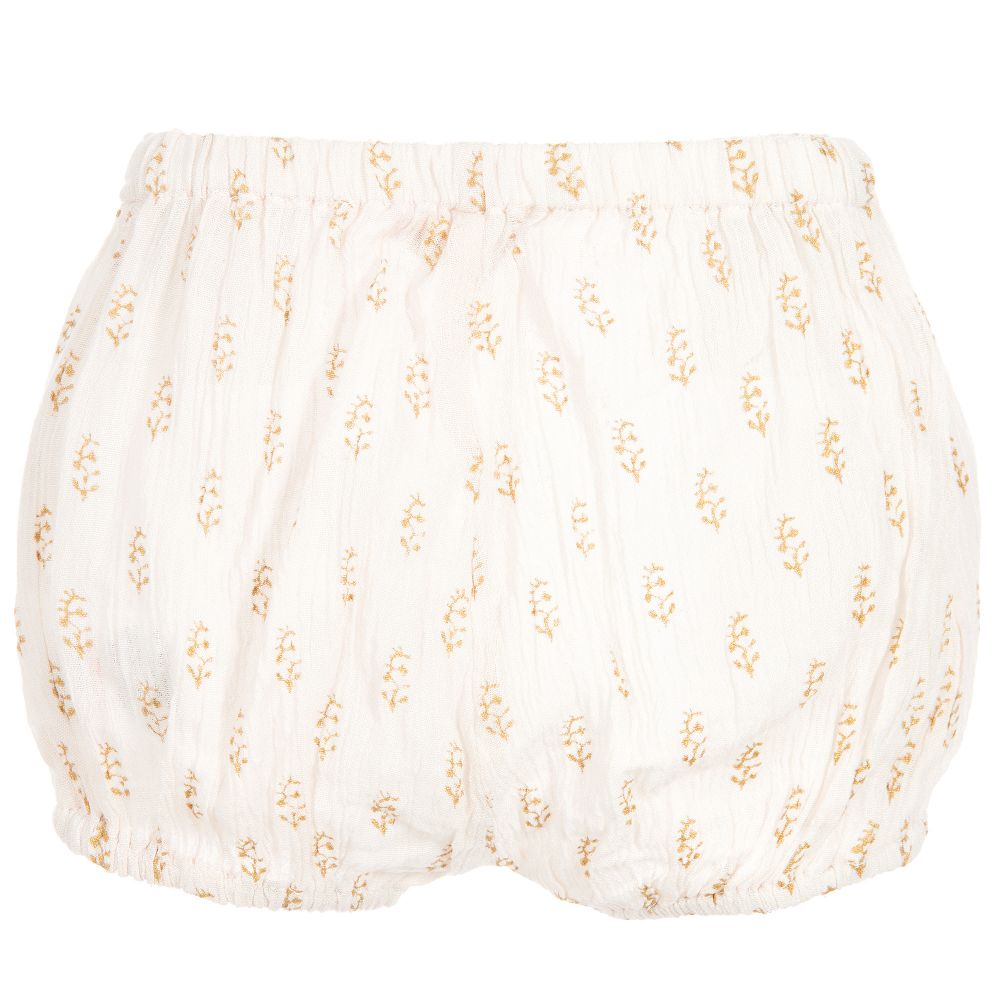 Moon et Miel - Baby Girls Pink & Gold Shorts | Childrensalon Outlet