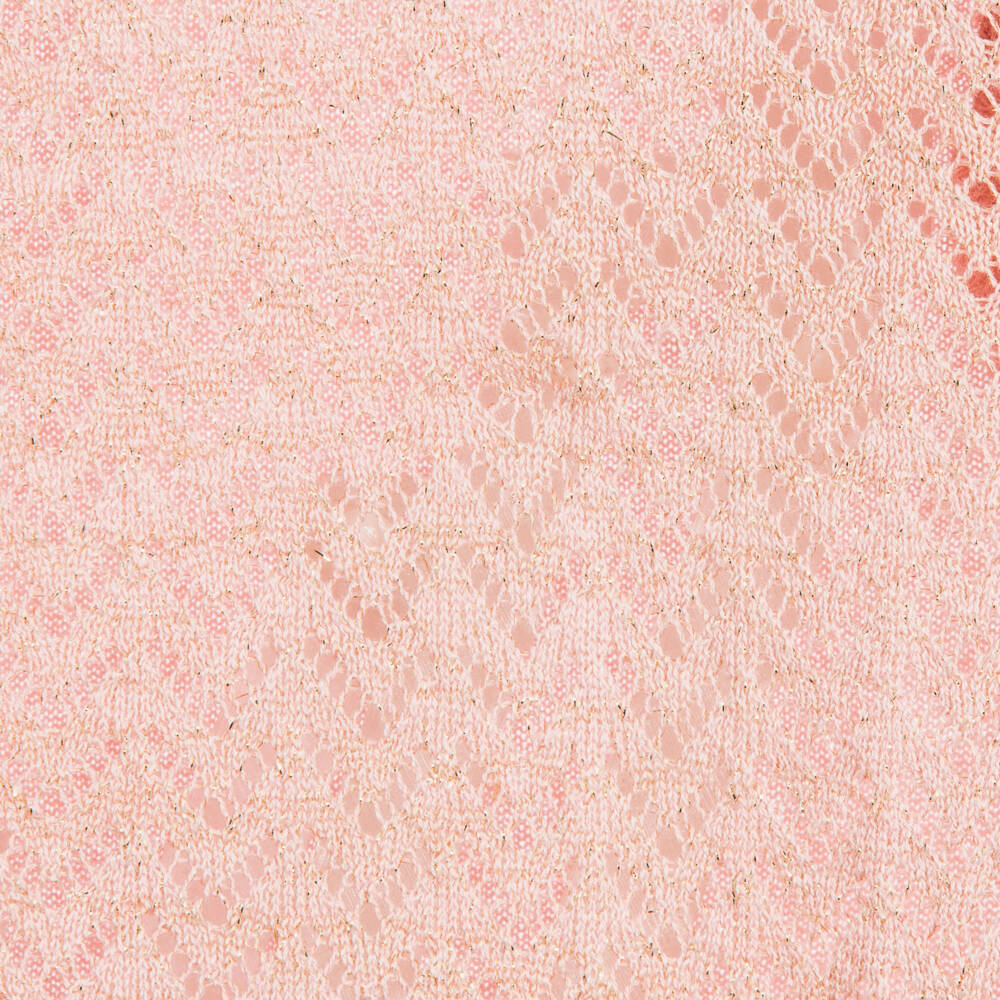 Moon et Miel-Girls Pink & Gold Cardigan | Childrensalon Outlet