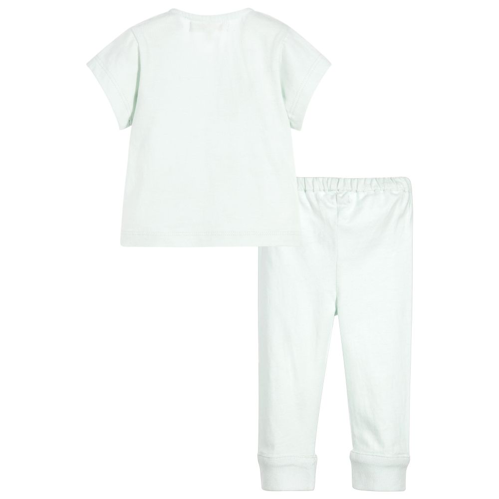 Moon et Miel-Pale Green Baby Trousers Set | Childrensalon Outlet