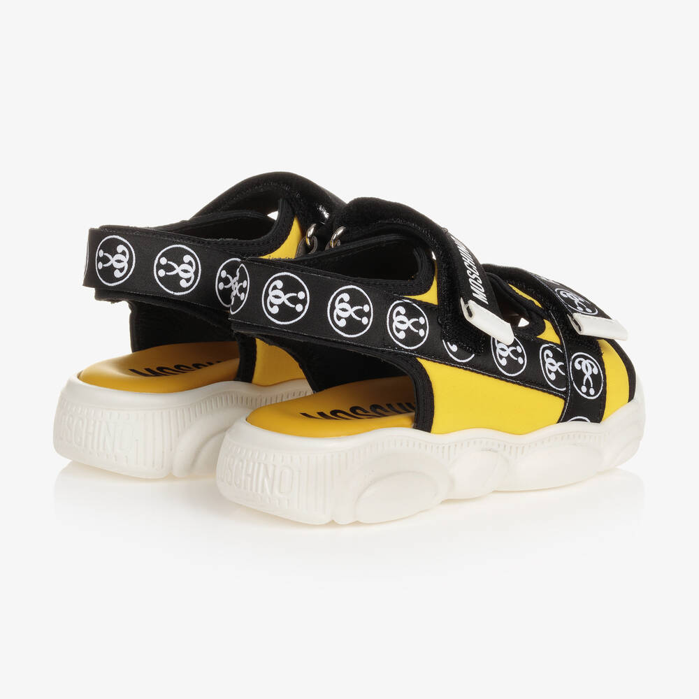 موسكينو Baby-صندل أطفال ولادي قماش لون أسود وأصفر | Childrensalon Outlet