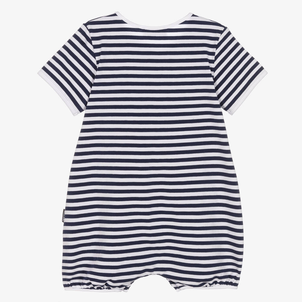 Moschino Малыши-Песочник в синюю полоску с медвежонком | Childrensalon Outlet