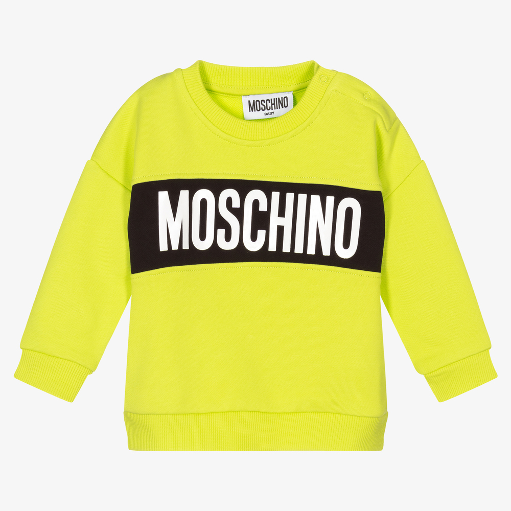Moschino Baby - Baby Boys Green Sweatshirt | Childrensalon