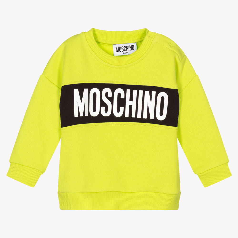 Moschino Baby Baby Boys Green Sweatshirt Childrensalon Outlet