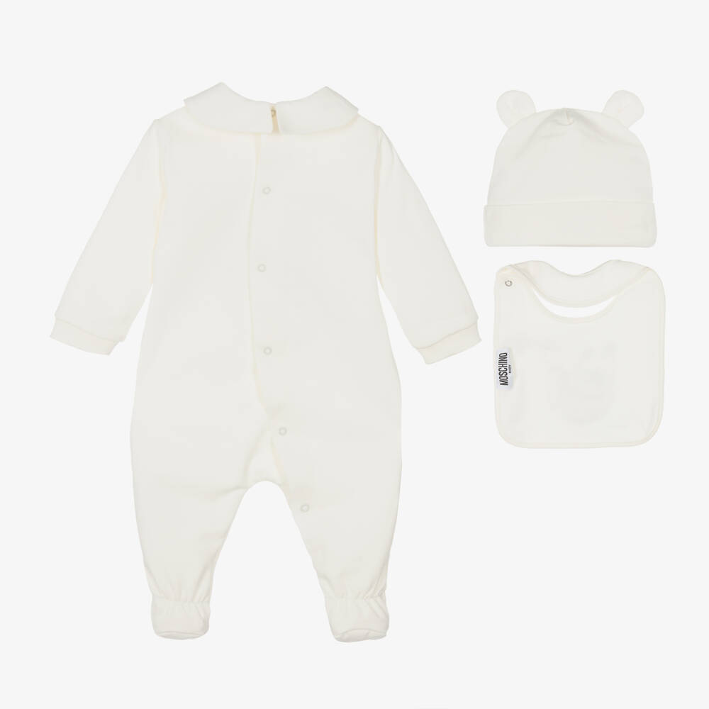 Moschino Baby-Baby Boys Ivory Bear Sleep Set | Childrensalon Outlet