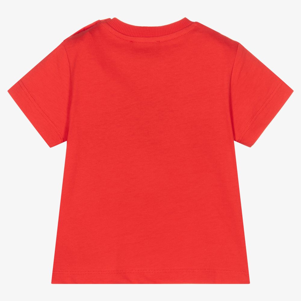 Moschino Baby - Baby Boys Red Cotton T-Shirt | Childrensalon