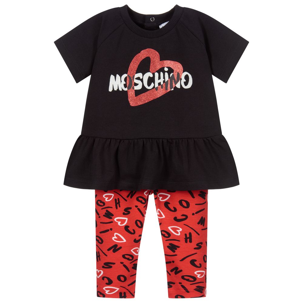 Moschino Baby - Комплект с хлопковыми легинсами для малышей | Childrensalon