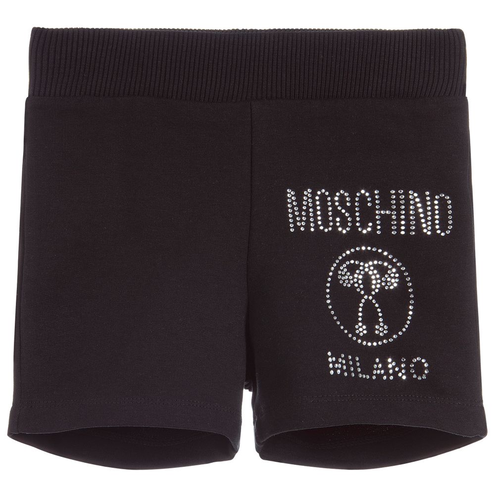Moschino Baby - Baby Girls Black Cotton Shorts | Childrensalon