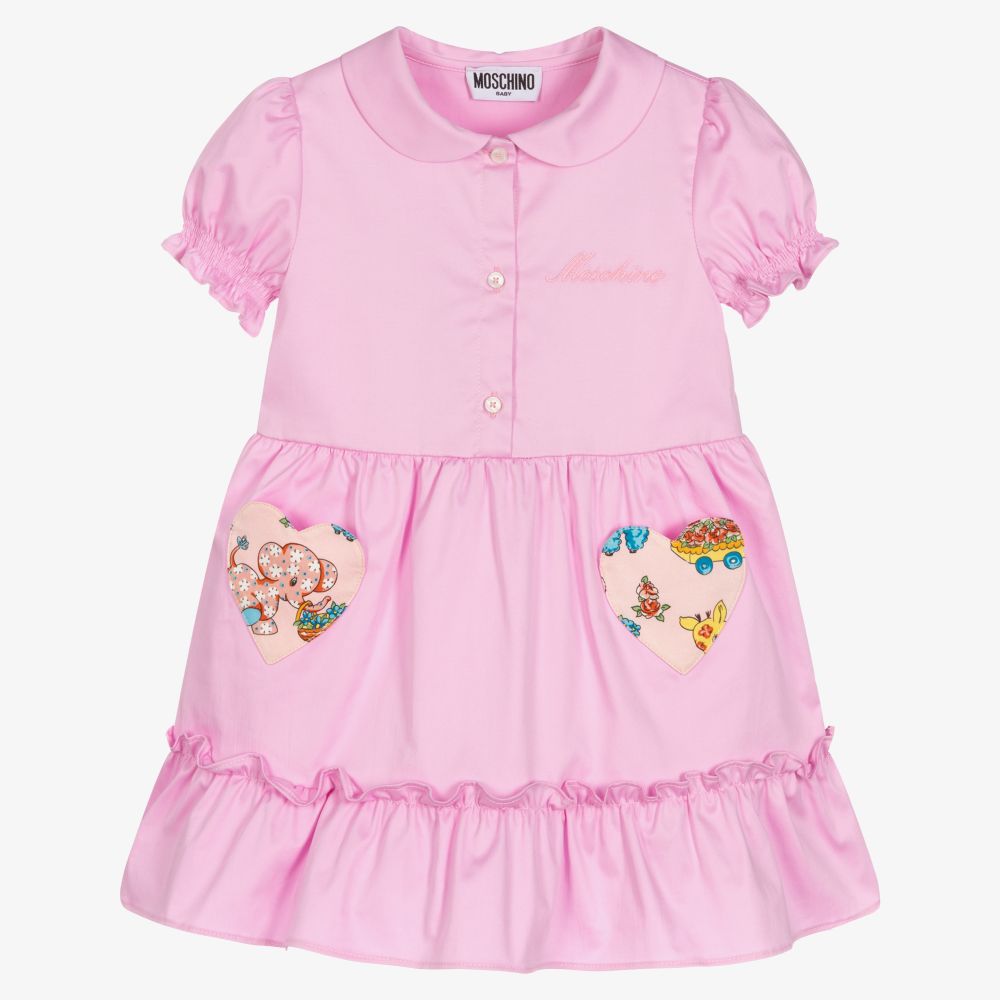 Moschino Baby - Rosa Baby-Baumwollkleid (M) | Childrensalon