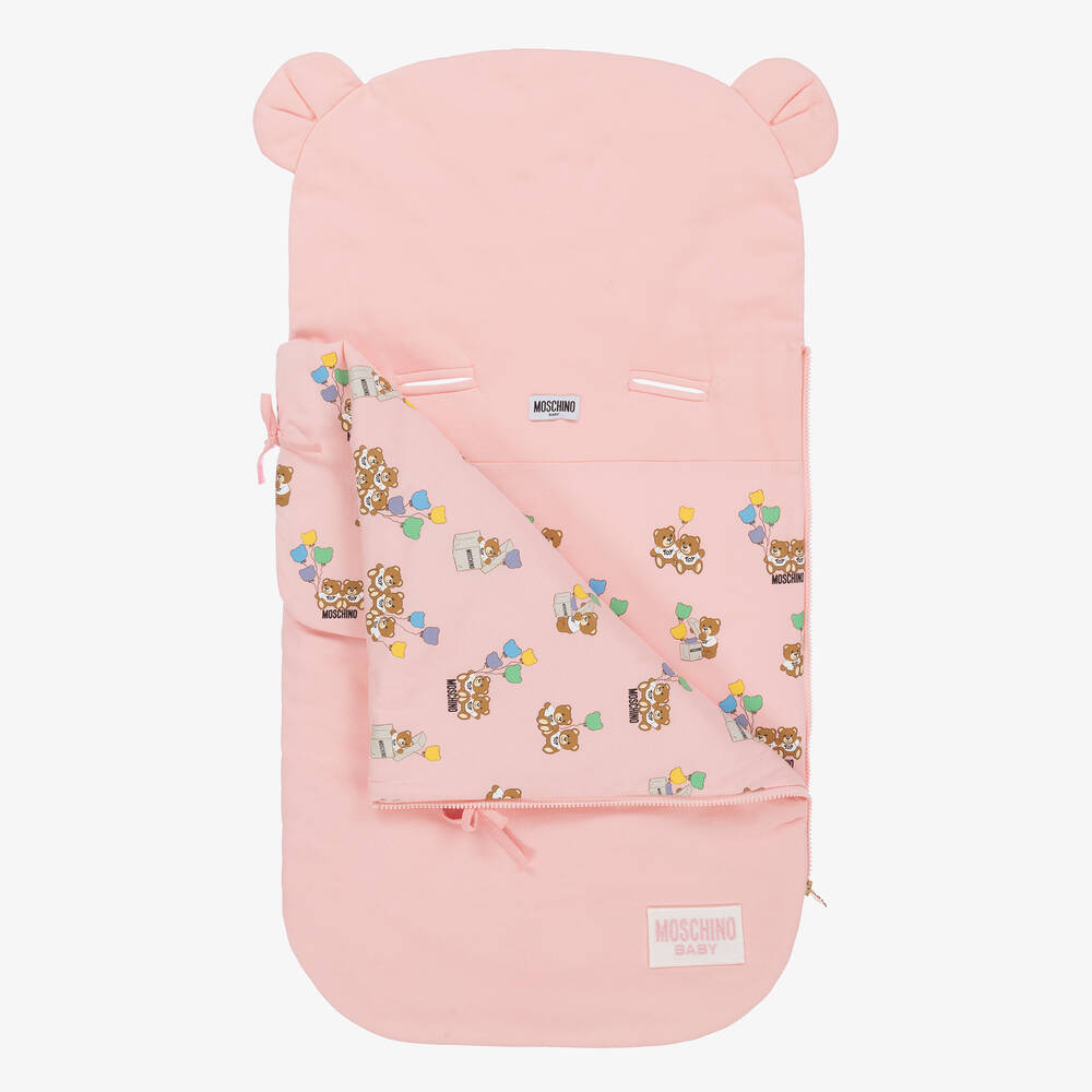 Moschino Baby Nid d ange rose Teddy fille 77 cm Childrensalon