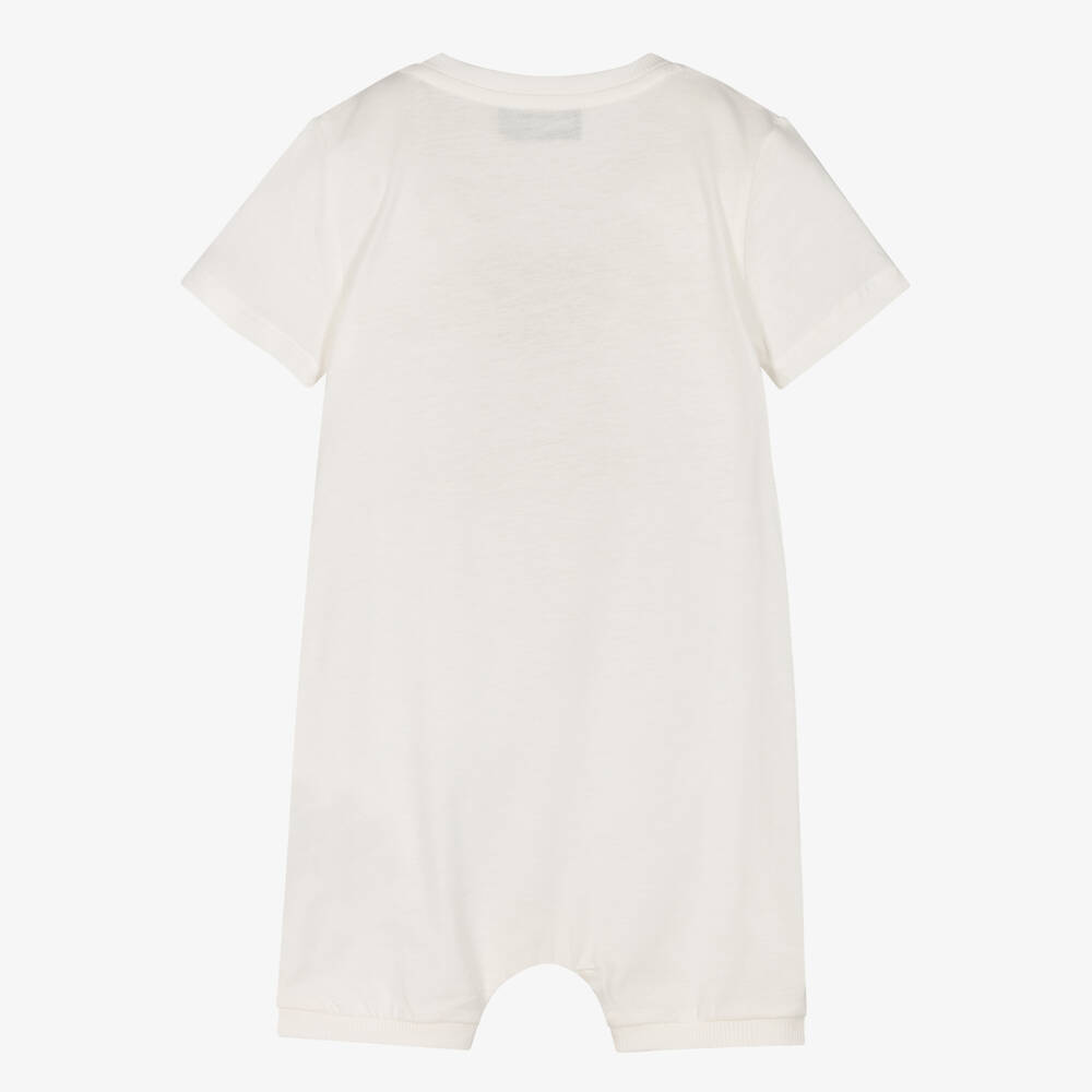 Moschino Малыши-Кремовый хлопковый песочник | Childrensalon Outlet