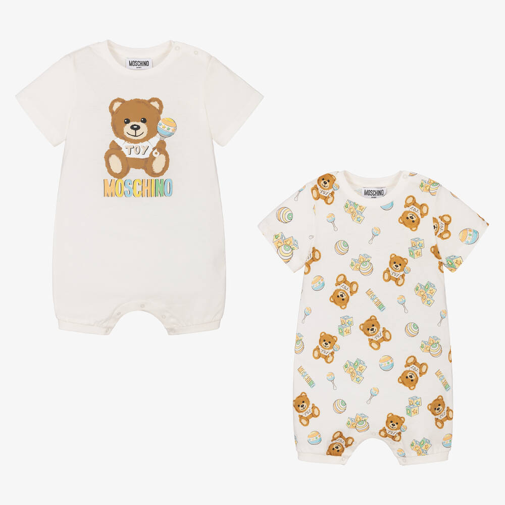 Moschino Baby - Baby Ivory Teddy Shorties (2 Pack) | Childrensalon