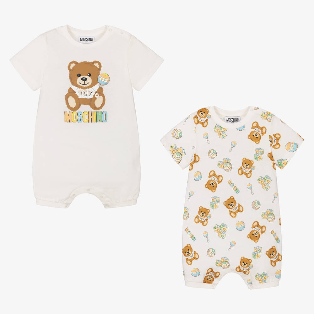 Moschino Baby - Teddy-Babyspieler elfenb. 2er-Pack | Childrensalon