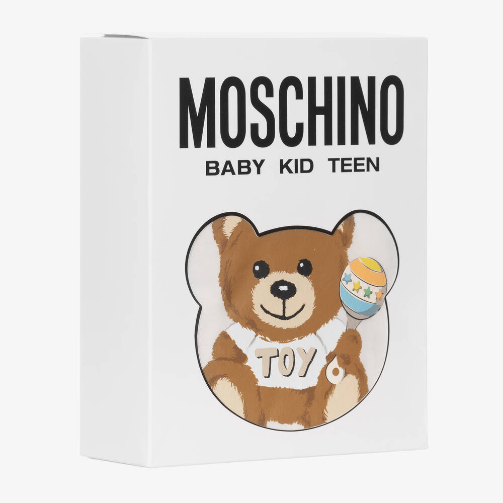Moschino Baby-تبّان قطن لون عاجي للأطفال (عدد 2) | Childrensalon Outlet