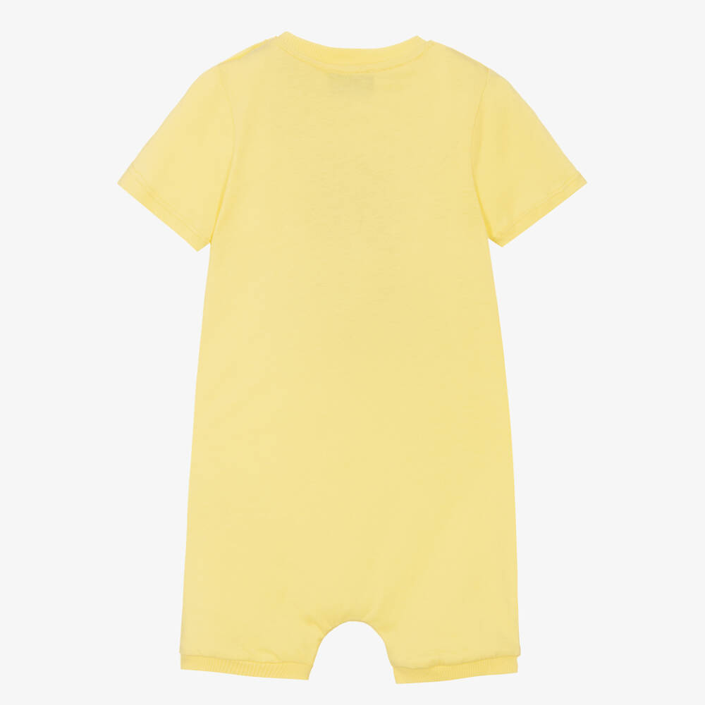 Moschino Baby-Baby Yellow Cotton Logo Shortie | Childrensalon Outlet