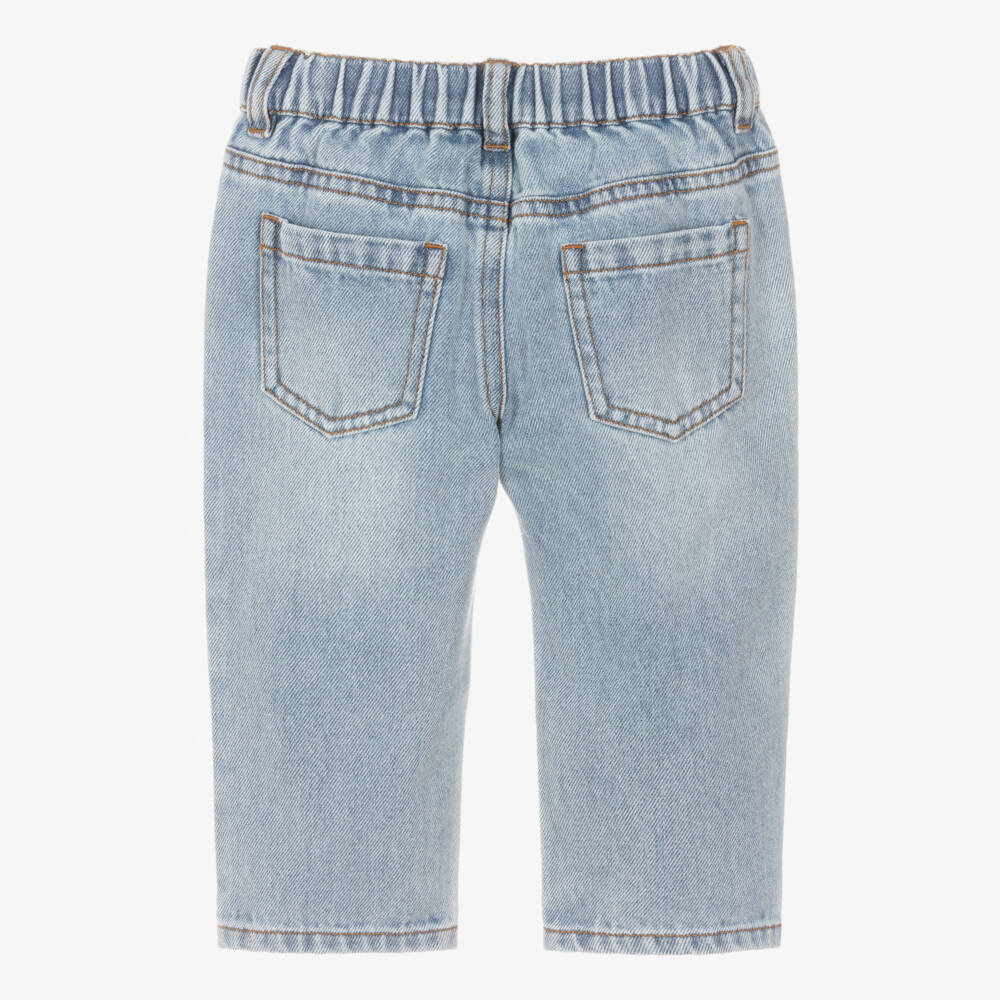 Moschino-Bear-Accented Denim Trousers | Childrensalon Outlet