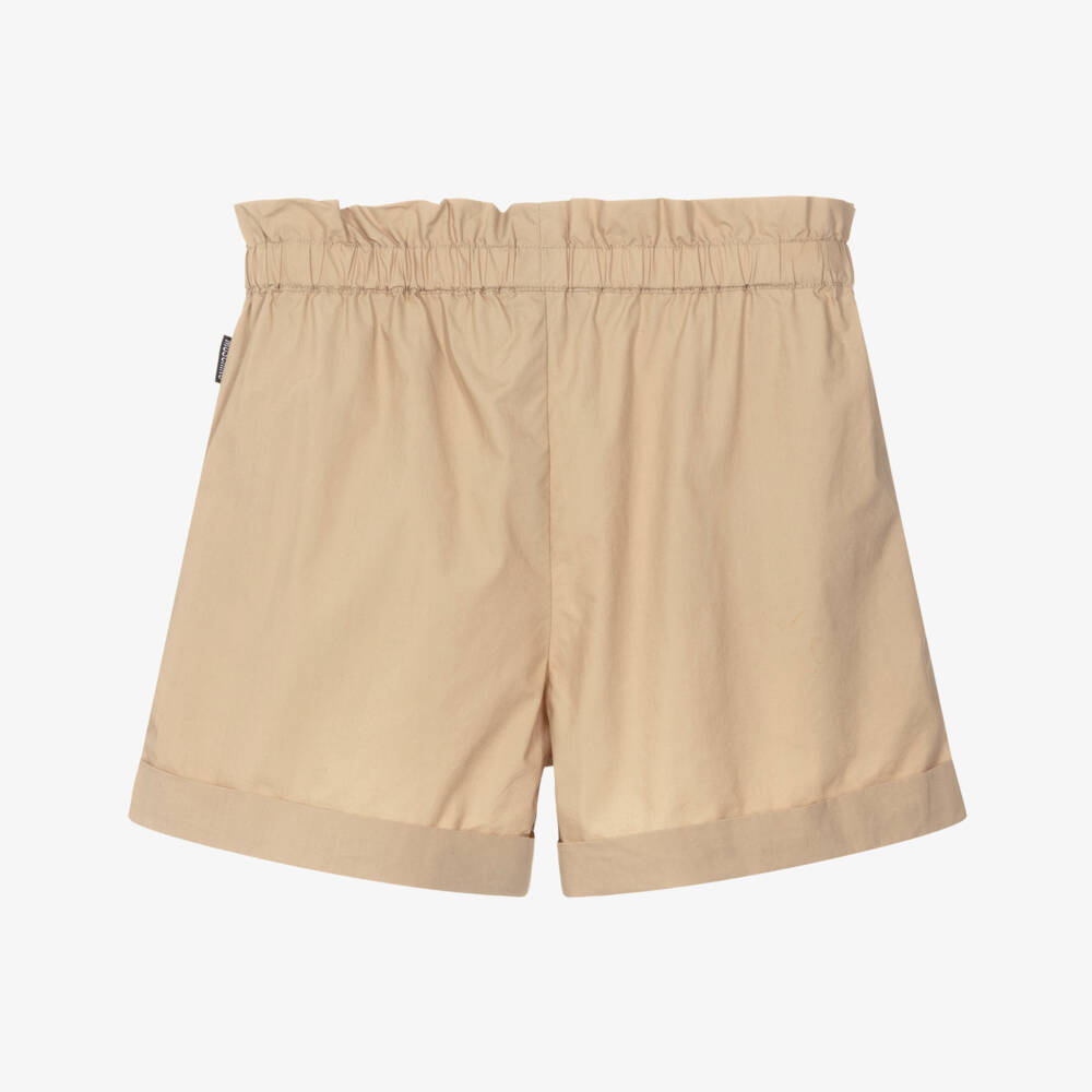 Moschino-Beige Poplin Shorts | Childrensalon Outlet
