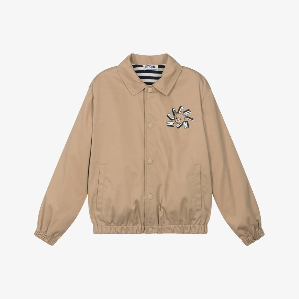 Moschino-Beige Short Jacket | Childrensalon Outlet
