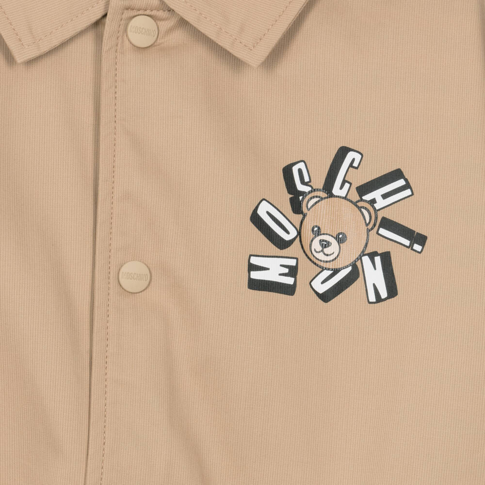 Moschino-Beige Short Jacket | Childrensalon Outlet