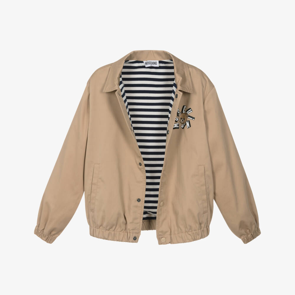 Moschino-Beige Short Jacket | Childrensalon Outlet