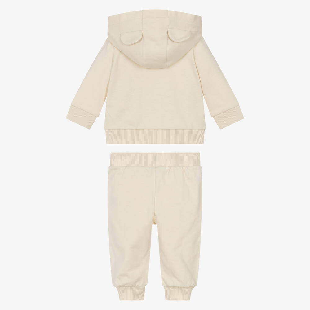 Moschino-Бежевый хлопковый спортивный костюм с мишкой для детей | Childrensalon Outlet