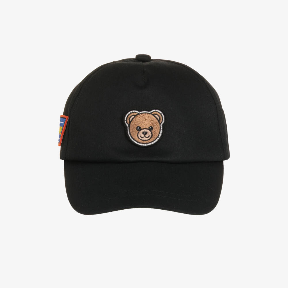 Moschino-Black Bear Cap | Childrensalon Outlet