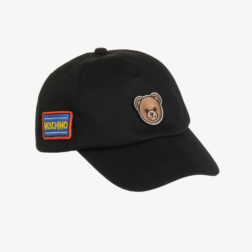 Moschino-Black Bear Cap | Childrensalon Outlet
