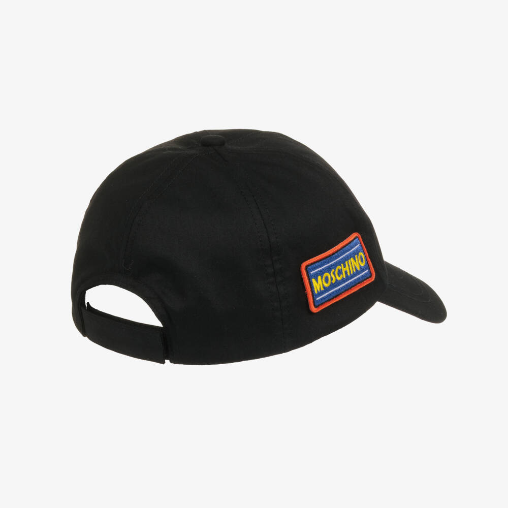 Moschino-Black Bear Cap | Childrensalon Outlet