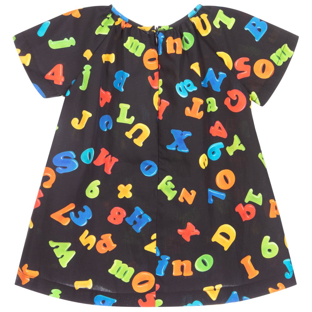 Moschino Baby-Black Cotton Dress | Childrensalon Outlet
