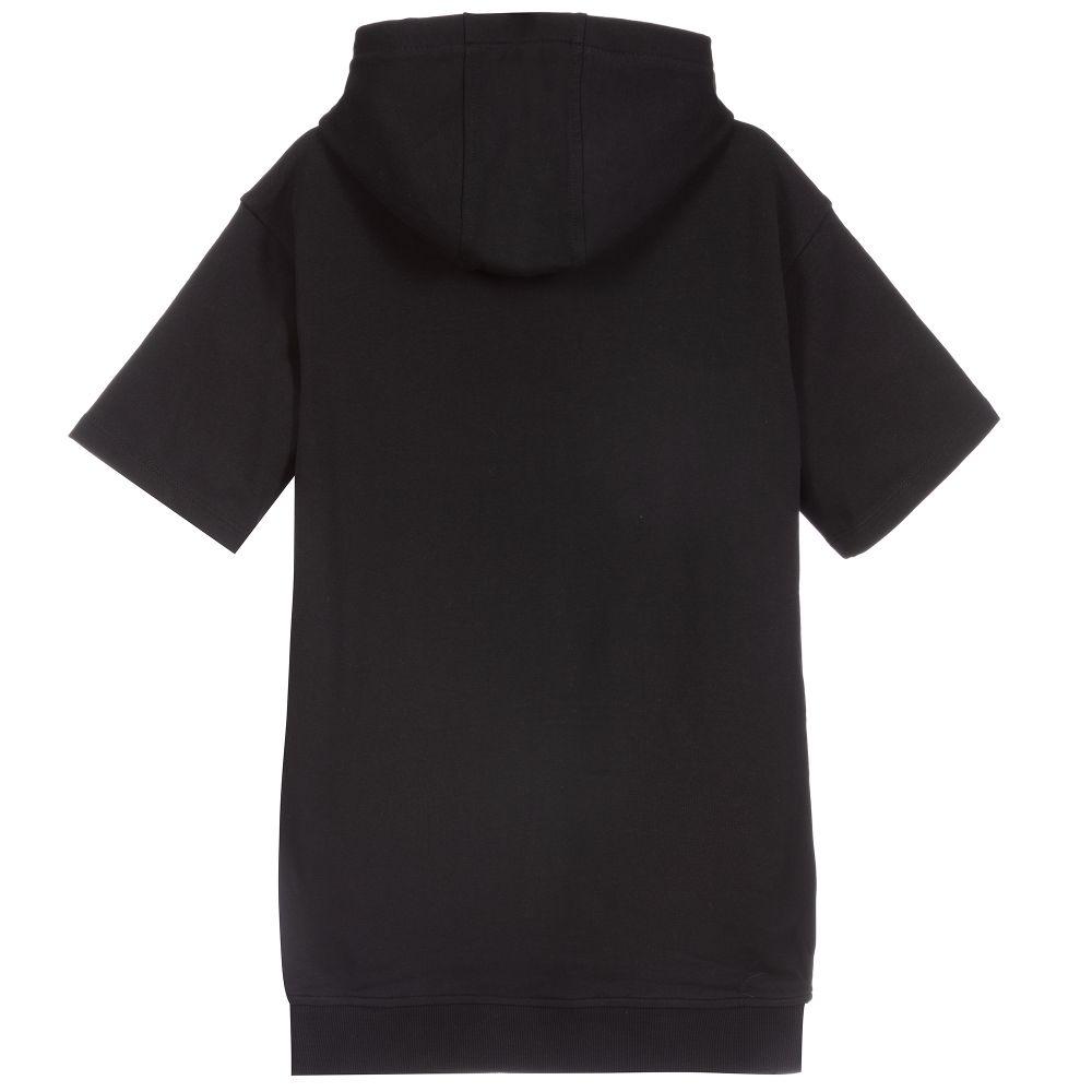 Moschino Кид-Тин-Black Cotton Jersey Dress | Childrensalon Outlet