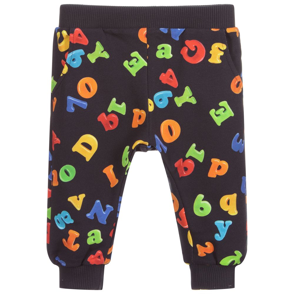 Moschino Baby - Black Cotton Jersey Joggers | Childrensalon