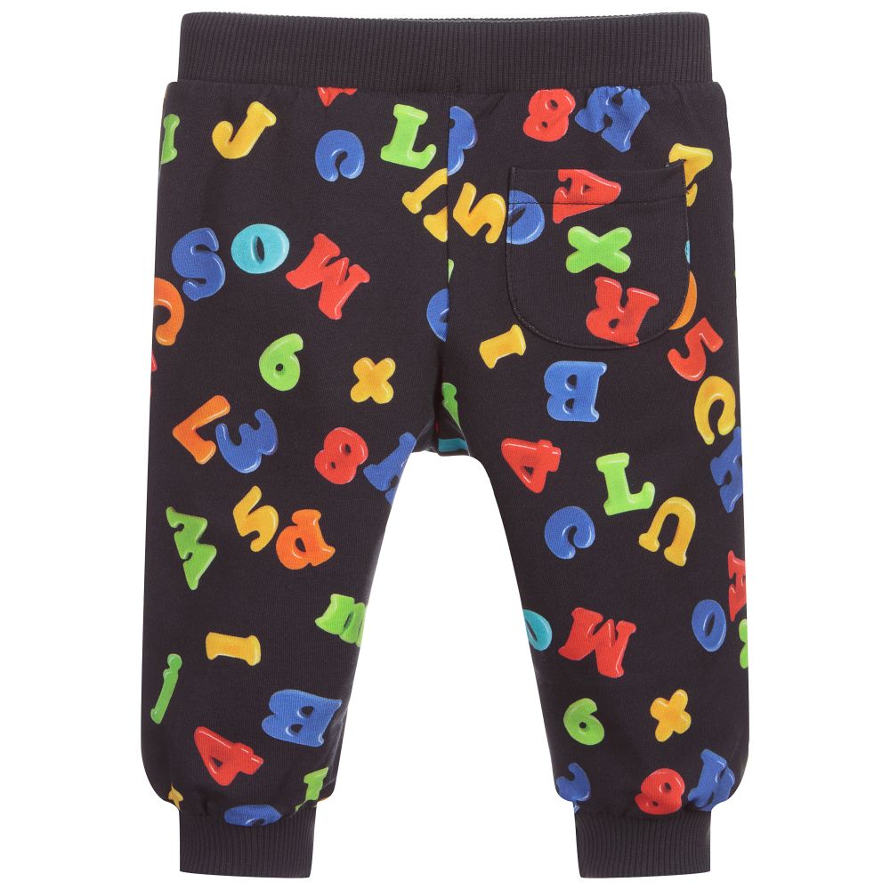 Moschino Малыши-Black Cotton Jersey Joggers | Childrensalon Outlet