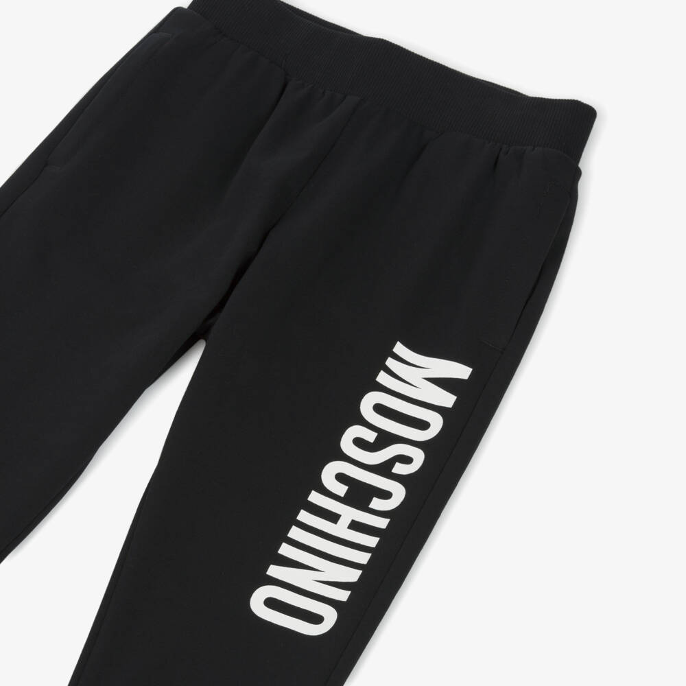 Moschino-Черные хлопковые джоггеры | Childrensalon Outlet