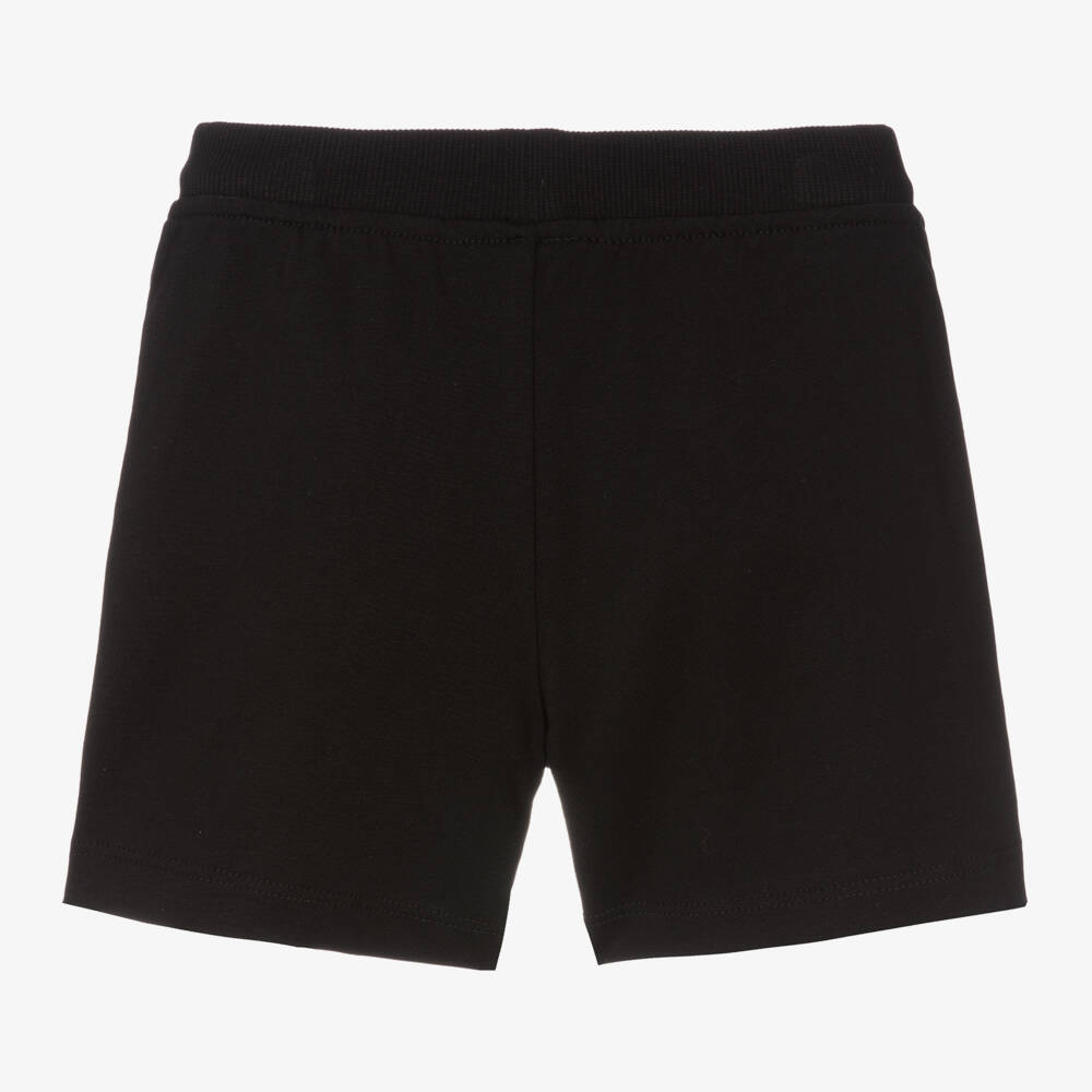 Moschino-Black Cotton Jersey Shorts | Childrensalon Outlet