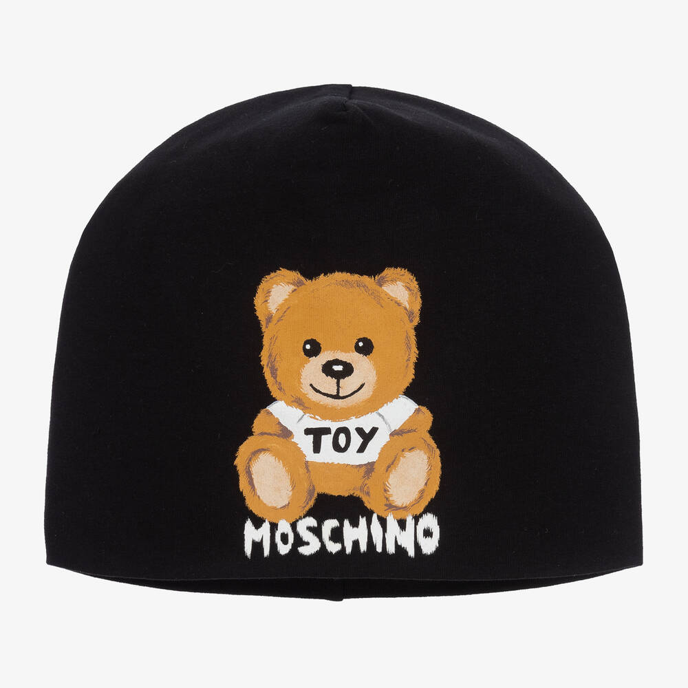 Moschino Kid-Teen - Black Cotton Logo Hat | Childrensalon