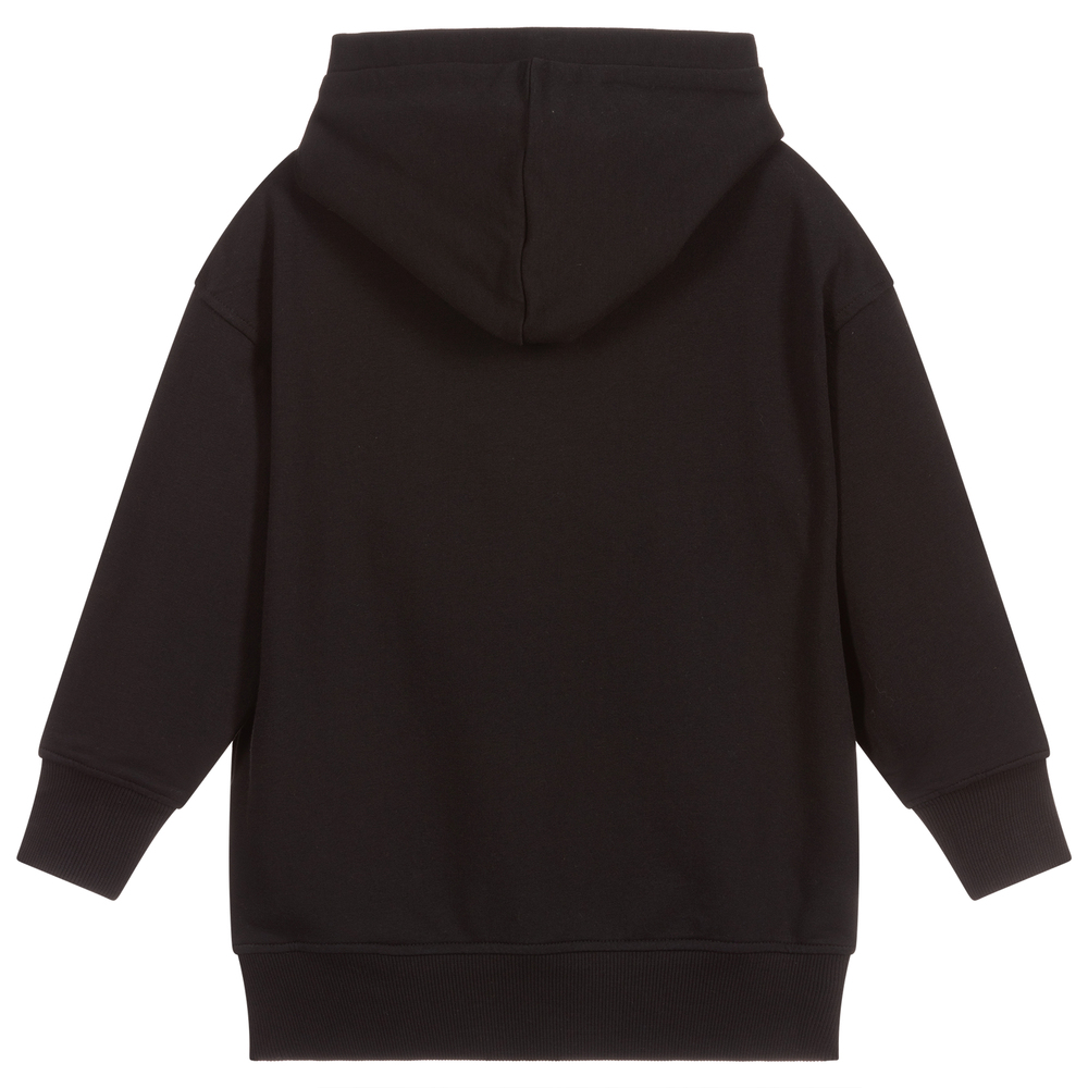 Moschino Kid-Teen-Black Cotton Logo Hoodie | Childrensalon Outlet