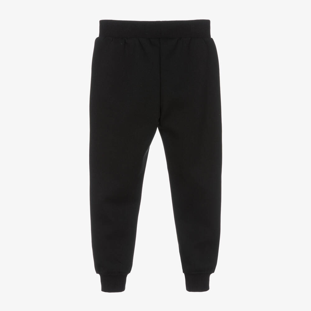 Moschino Kid-Teen-Black Cotton Logo Joggers | Childrensalon Outlet