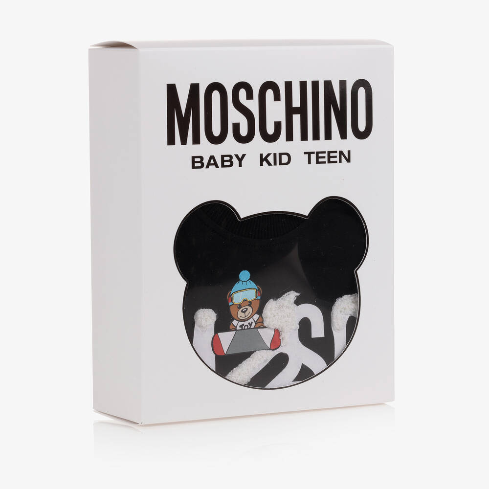 Moschino Малыши-Черный хлопковый топ | Childrensalon Outlet