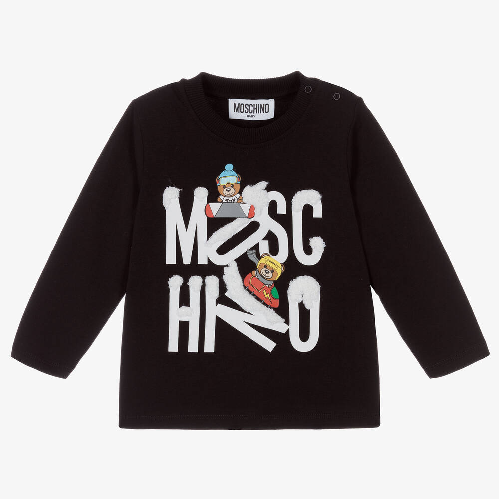 Moschino Baby - Haut noir en coton | Childrensalon