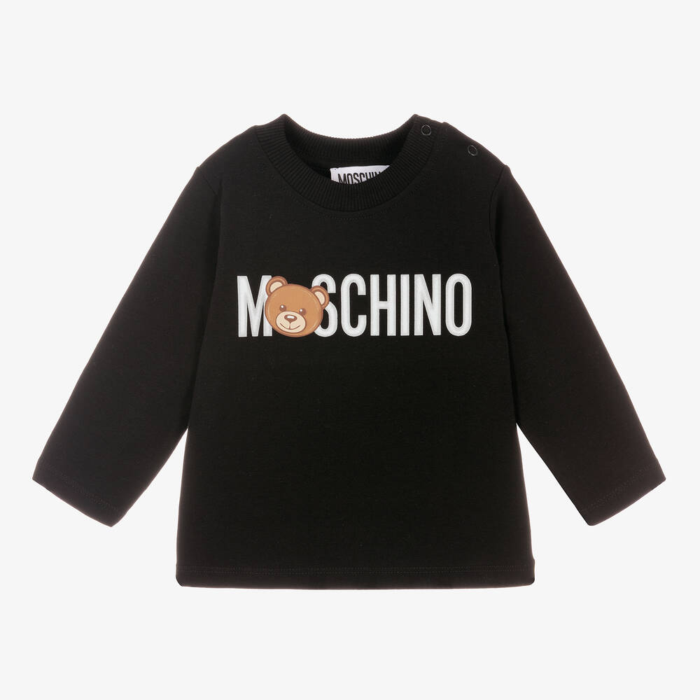 Moschino Baby - Black Cotton Logo Top | Childrensalon
