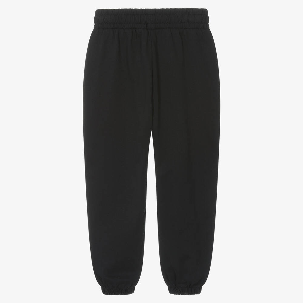 Moschino Kid-Teen-Black Cotton Montage Teddy Joggers | Childrensalon Outlet