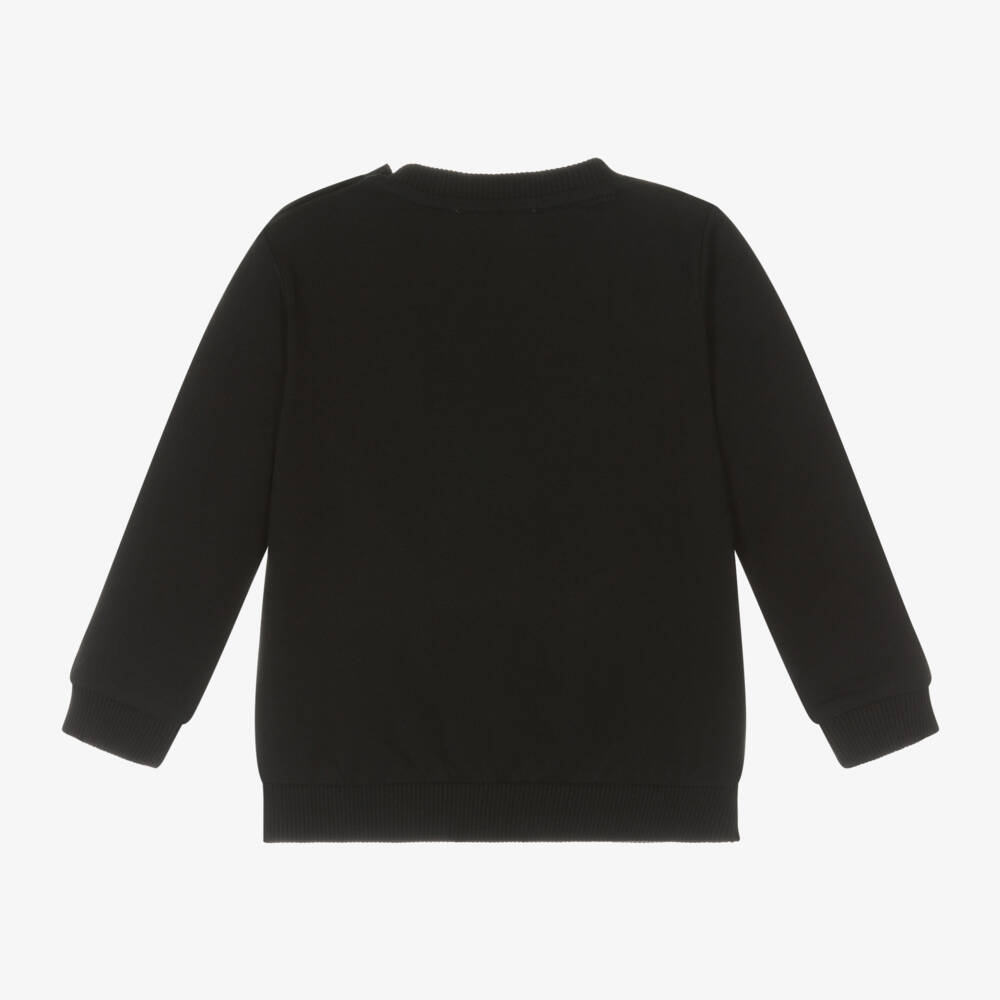 Moschino Baby-Black Cotton Teddy Bear Baby Sweatshirt | Childrensalon Outlet
