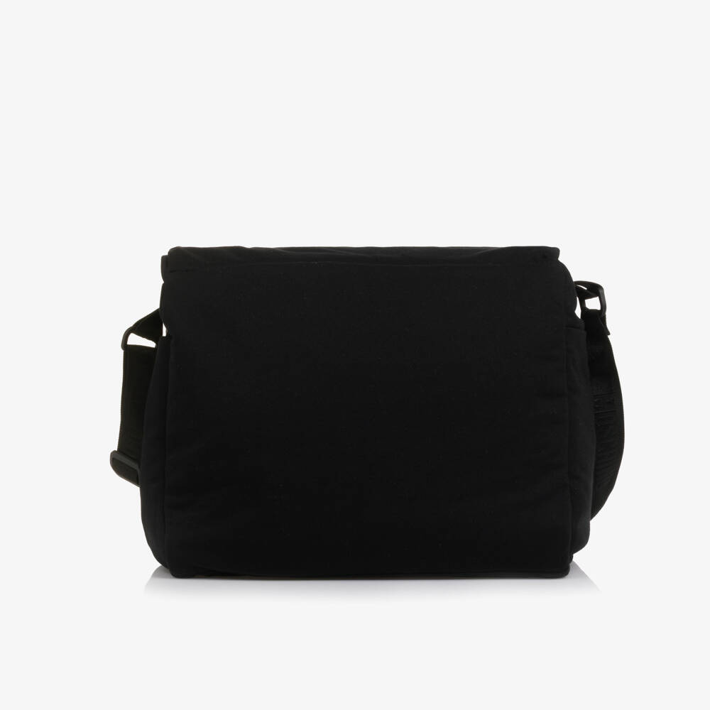 Moschino-Black Cotton Teddy Bear Changing Bag (40cm) | Childrensalon Outlet