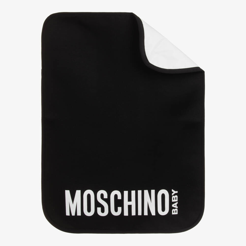 Moschino-Black Cotton Teddy Bear Changing Bag (40cm) | Childrensalon Outlet