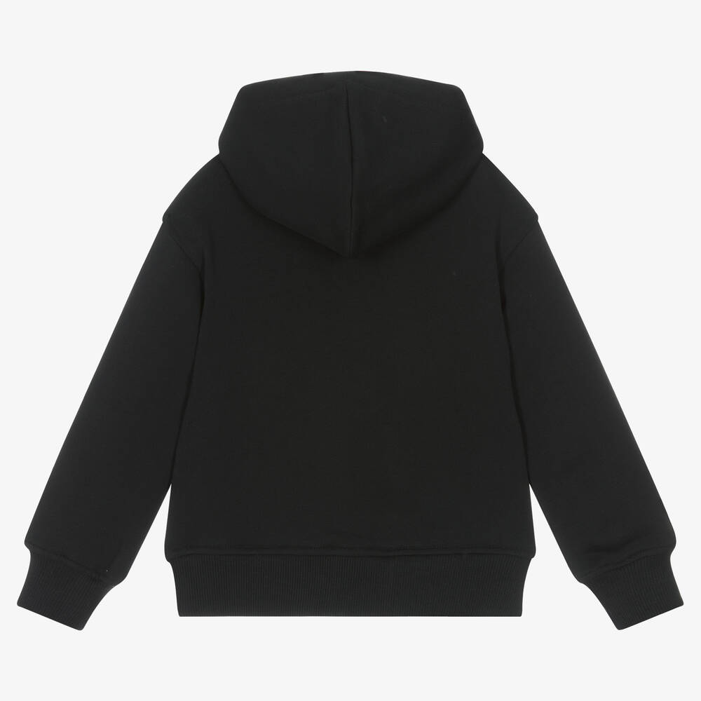 Moschino Kid-Teen-Black Cotton Teddy Bear Hoodie | Childrensalon Outlet