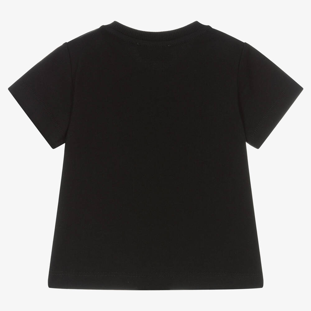 Moschino Baby - Black Cotton Teddy T-Shirt | Childrensalon