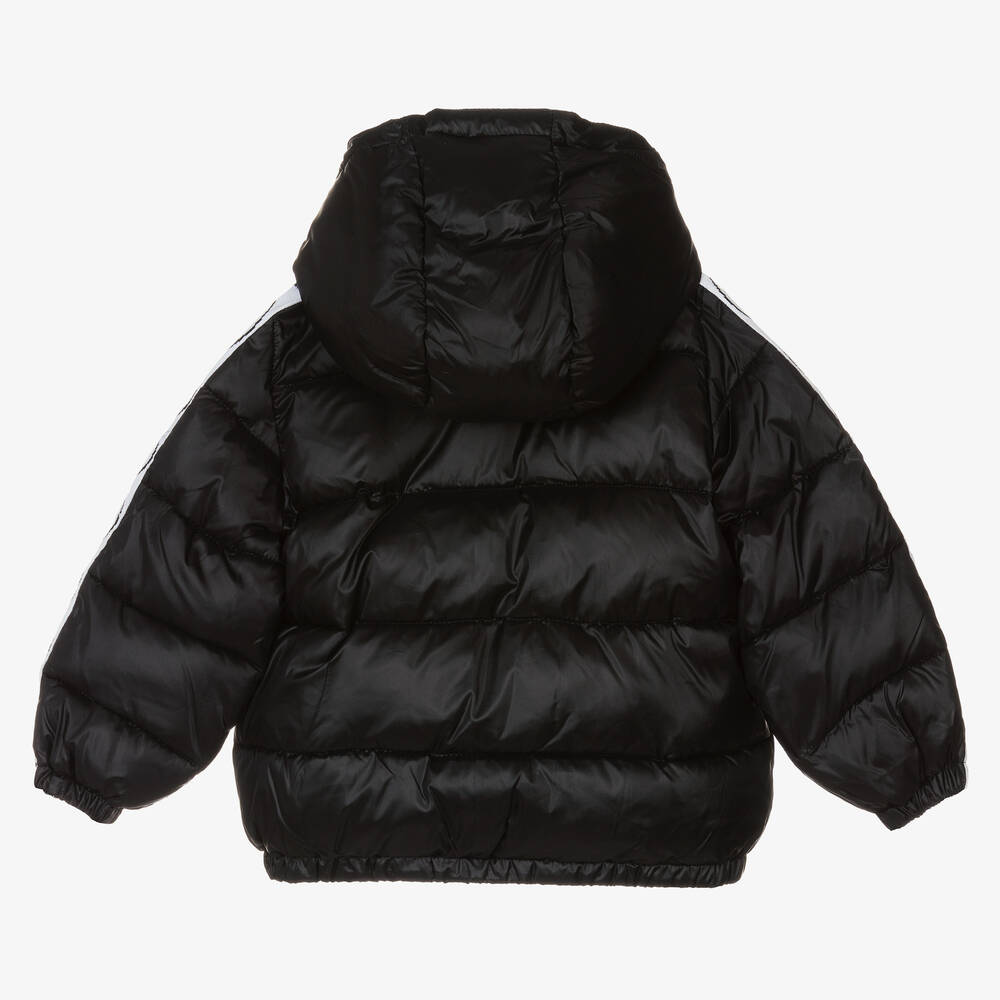 Moschino Baby Black Hooded Logo Puffer Jacket Childrensalon Outlet