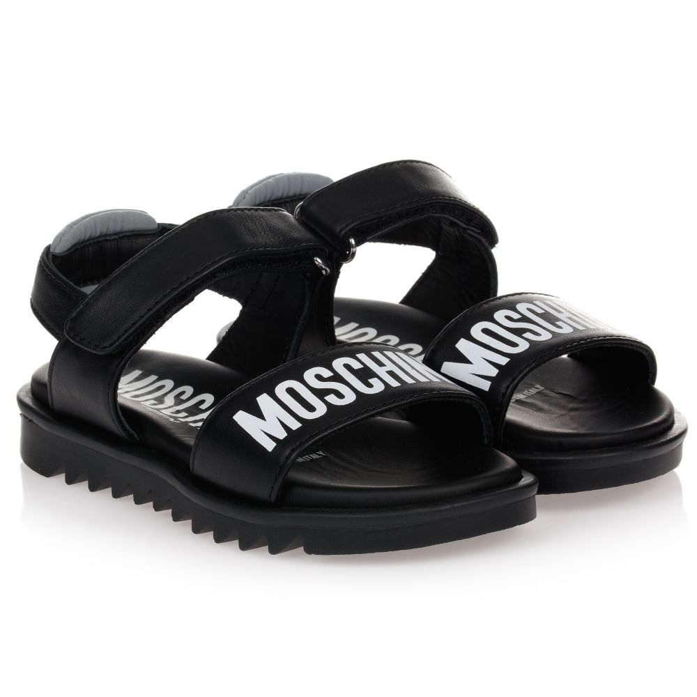 Moschino black sale sandals