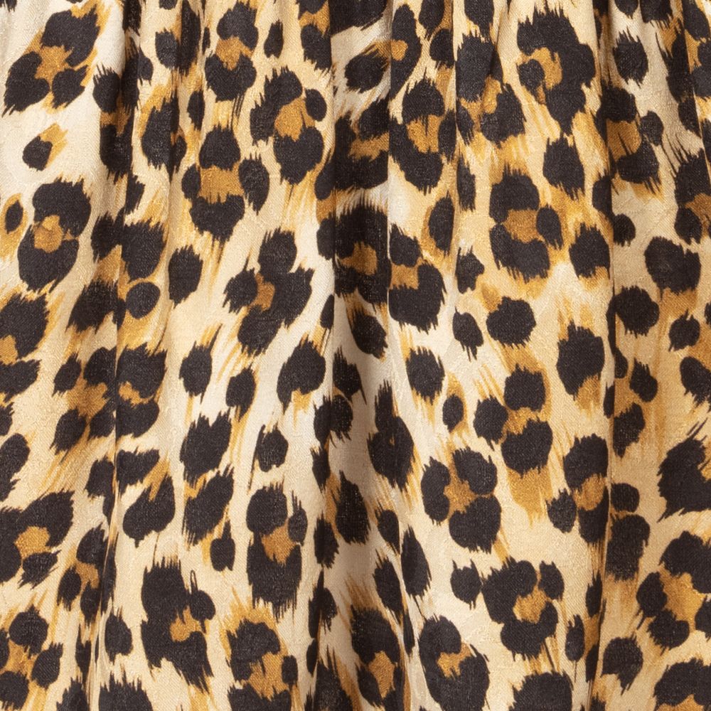 موسكينو Kid-Teen-فستان مزيج صوف محبوك وقطن لون أسود بطبعة فهد | Childrensalon Outlet